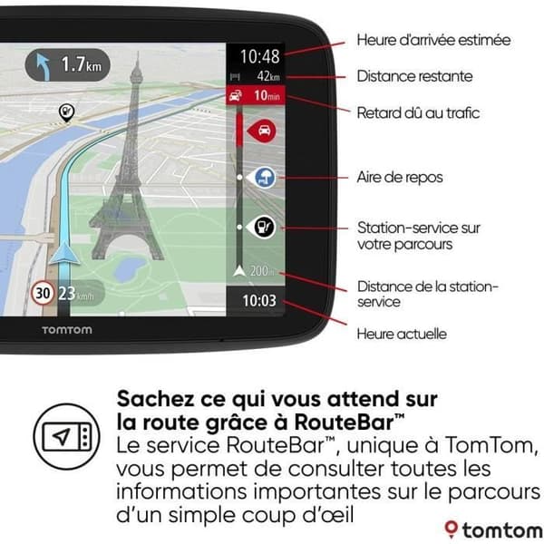 TomTom - GO Navigator 6 - Bil-GPS - 6 tommer - TomTom Trafik - Opdatering via Wi-Fi - Europakort