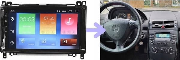 RADIO GPS-NAVIGAATIO MERCEDES W245, T245 A-SARJA ANDROID