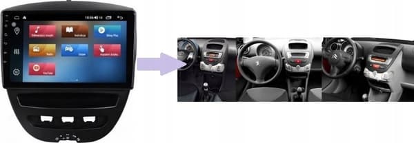 RADIO NAVIGATION GPS CITROEN C1 2005-2014 ANDROID
