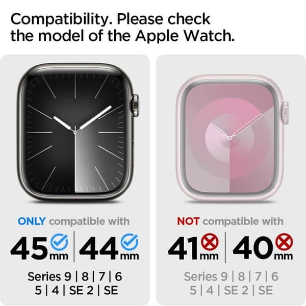 Spigen - ACS02224 - Robust pansarfodral kompatibel med Apple Watch Serie 9 8 7 45mm och Serie SE2 6 5 SE 4 44mm - Blå