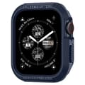 Miniatyrbild 1 av 4: Spigen - ACS02224 - Robust pansarfodral kompatibel med Apple Watch Serie 9 8 7 45mm och Serie SE2 6 5 SE 4 44mm - Blå