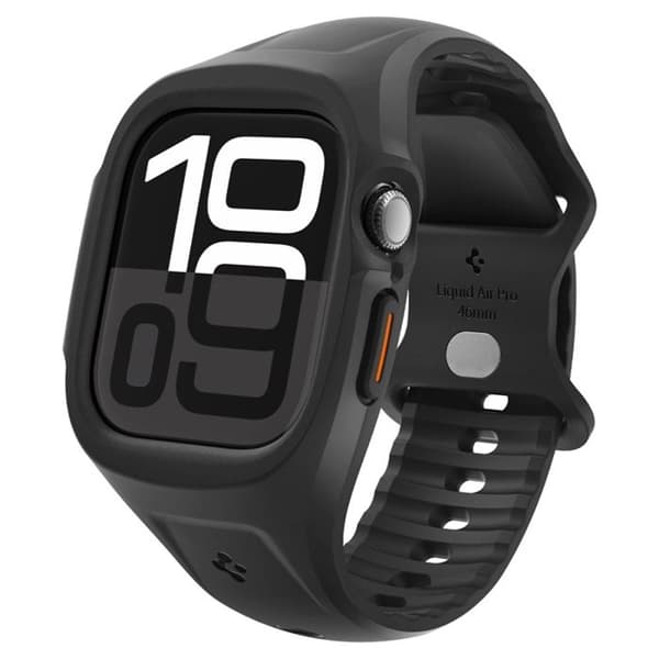 Spigen Liquid Air Pro – Armband med skydd för Apple Watch 10 46 mm (mattsvart)