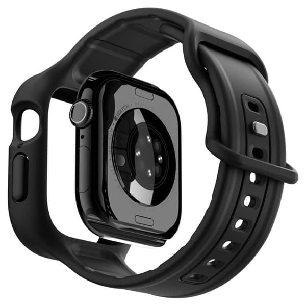 Spigen Vault Pro – Armband med fodral för Apple Watch 10 42 mm (mattsvart)