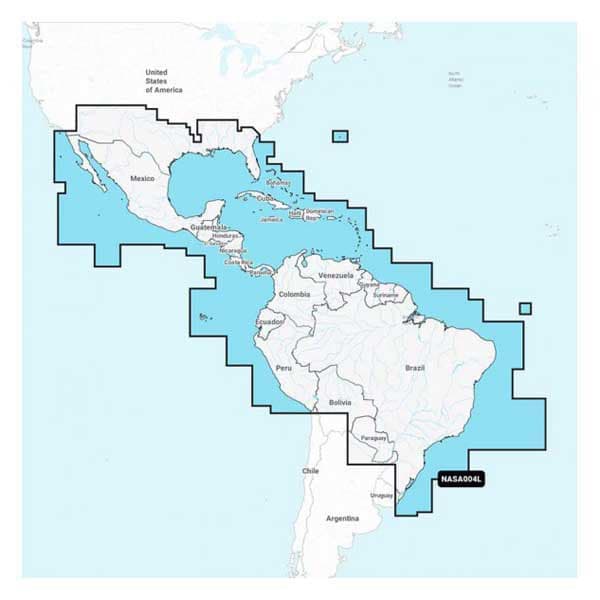 Navionics Stor Mexico Caribien Brasilien Søkort Sa004l Transparent
