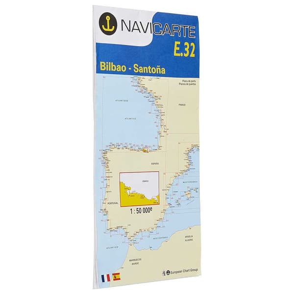 Navicarte Bilbao-santoña Sjökort E32 R-12 Beige