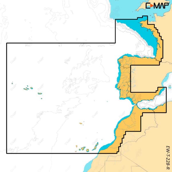 C-map Reveal X Card West European Coasts Gul