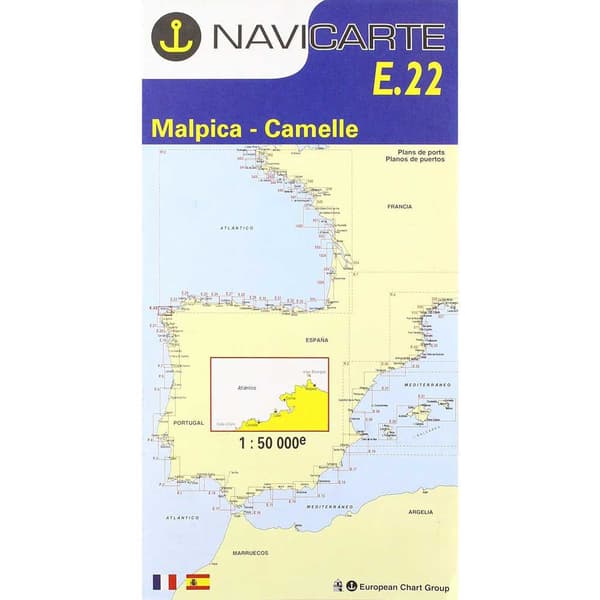 Navicarte Malpica-camariñasin Merikartat E22 R-12 Keltainen
