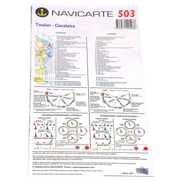 Plastimo Marint Sjökort Toulon-cavalaire-hyères Islands Durchsichtig