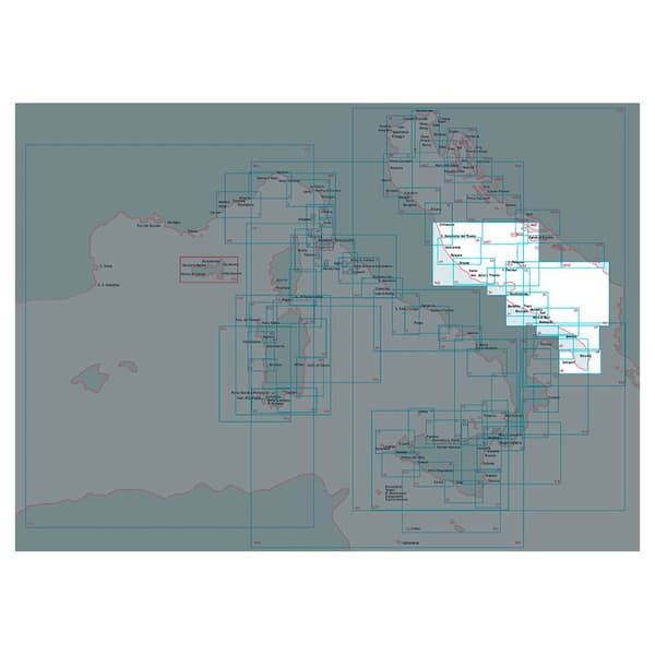 Istituto Idrografico Marin Sjökort Lago Di Lesina-ortona-termini Durchsichtig