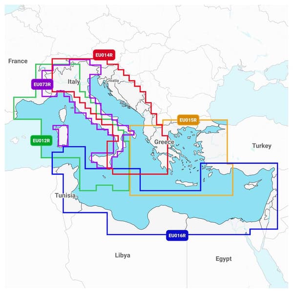 Garmin Italian/adrianmeren Navionics®+ Microsd™/sd™-korttien Merikartat Naeu014r Kirkas