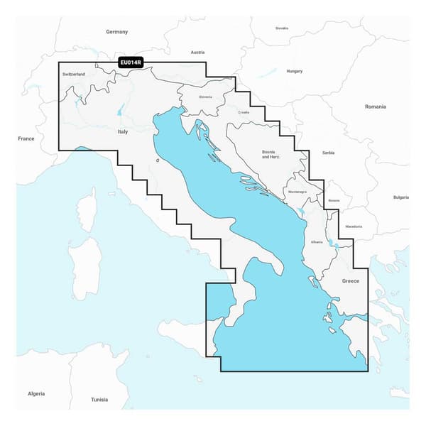 Garmin Italian/adrianmeren Navionics®+ Microsd™/sd™-korttien Merikartat Naeu014r Kirkas