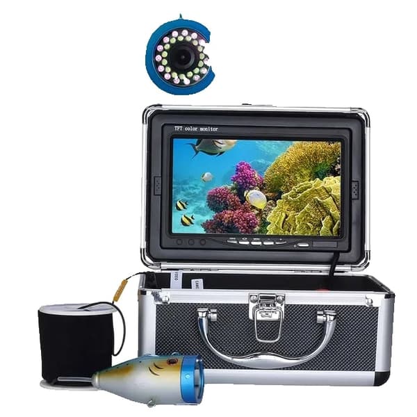 Undervandsfiskeri kamera, dobbelt lampe, 30 LED'er, 15M UDEN DVR 15M with DVR