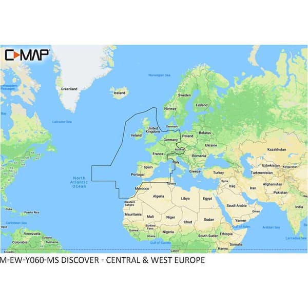 C-map Central-west Europe Continental+ Nautical Chart