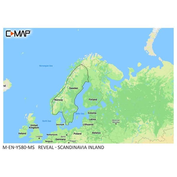 C-map Scandinavia Inland Kort Blå