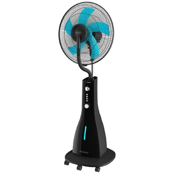 Cecotec Mist fan with 90 W, 16", 3 l water tank, 5 blades, 3 speeds, remote control, 2 h timer, oscillation function easy to use, wheels and maximum