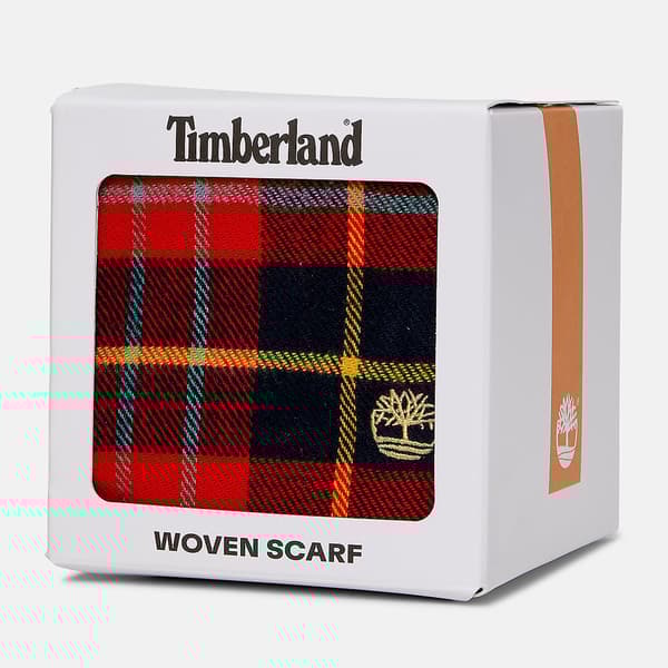 Timberland Plaid Smart Casual Halsduk Röd,Orange  Man