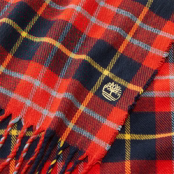 Timberland Plaid Smart Casual Halsduk Röd,Orange  Man
