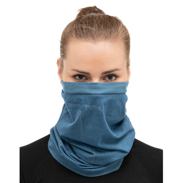 Termoaktiv tubhalsduk i ull BRUBECK MERINOULL Huvudkläde UNISEX Svart, Marinblå, Plommon, Denim, Stål, Khaki