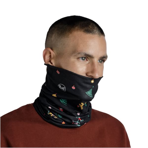 Buff Original EcoStretch Holiday Scarf 1347698171000, Neckwarmer, Unisex, svart, Storlek: One size