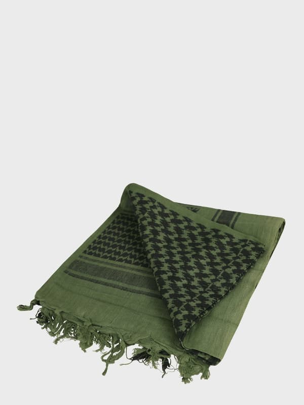 KEFIJA tørklæde 100cm X 100cm Dominator olivengrøn