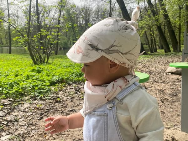 Bambustørklæde med skygge - Blooming Summer