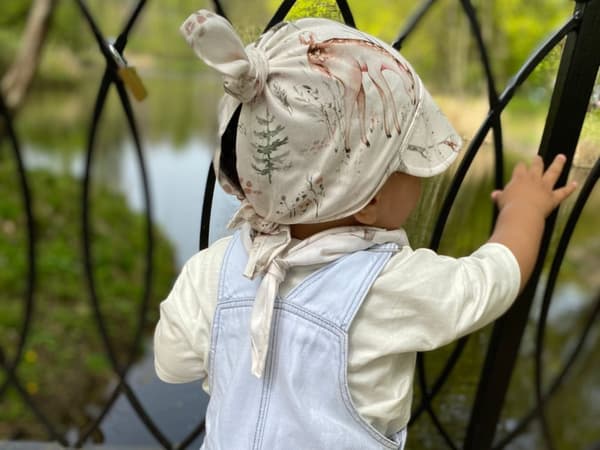Bambustørklæde med skygge - Blooming Summer