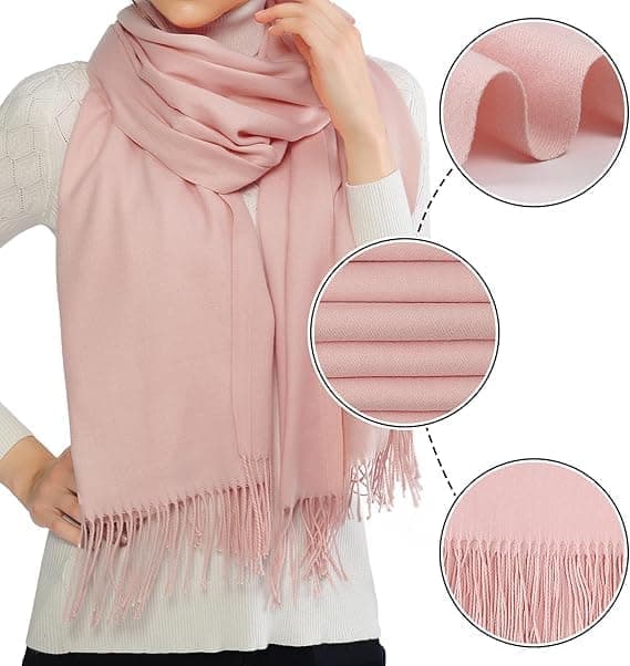 Dame Tørklæde Pashmina Sjaler & Sjaler – Varmt Langt Stort Sjal til Fest, Bryllup, Aftenkjole & Vintertøj