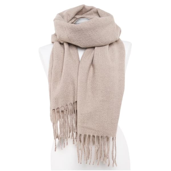 Beige huivi lämmin hapsuilla klassinen elegantti universaali MORAJ