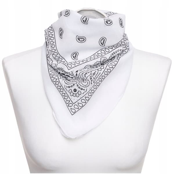 Bandana Valkoinen huivi Ajaton bandana Klassinen kaulahuivi MORAJ