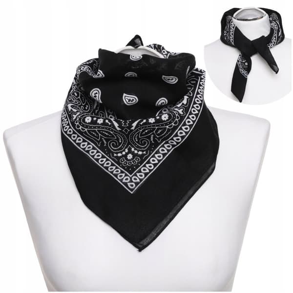 Musta bandana Bandana-huivi Klassinen ajaton huivi Huivi MORAJ