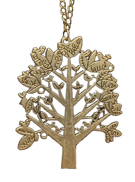 Halskjede Tree bronse vintage