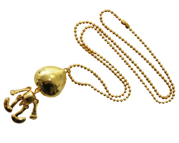 Halskæde Skeleton Gold kranium skelet vintage retro mode