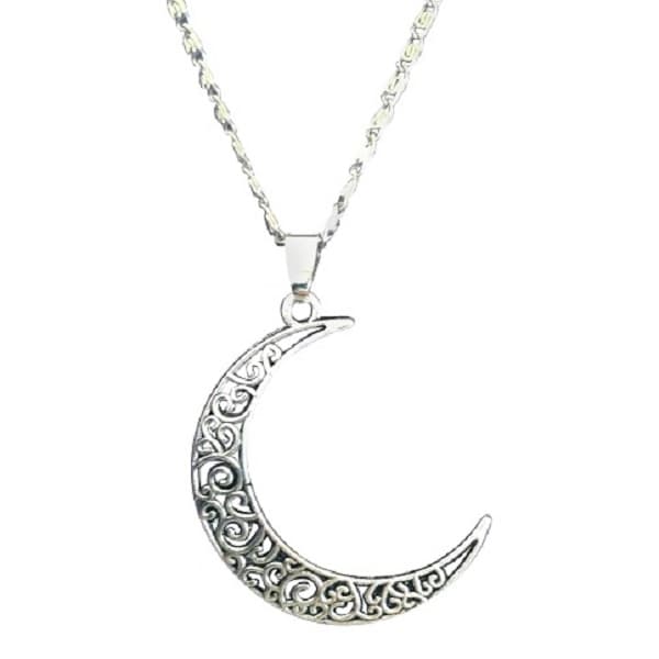 Necklace/Kaulakoru - Crescent Moon - Scrollwork