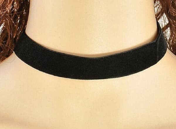 Choker/Kaulanauha - Velvet - Black - 2 cm - Goth