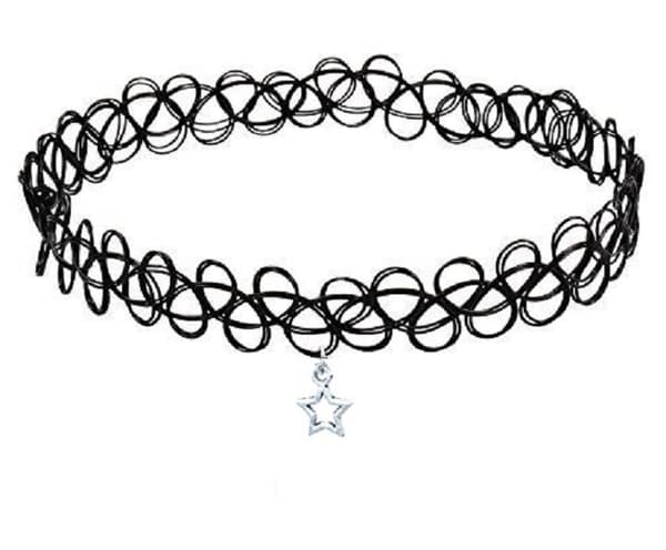 Choker/Kaulanauha - Star - Lace - Tattoo