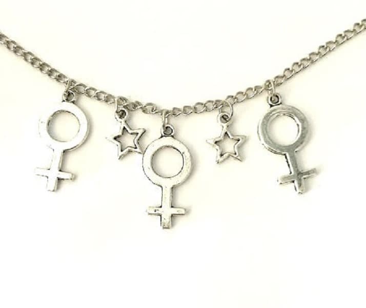 Halsband - Feminist Stjärnor - Kvinnosymbol - Venus - Feminism