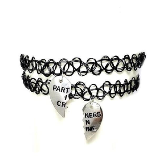 Choker/Kaulanauha - Tattoo - Partners In Crime - Heart - Two pieces