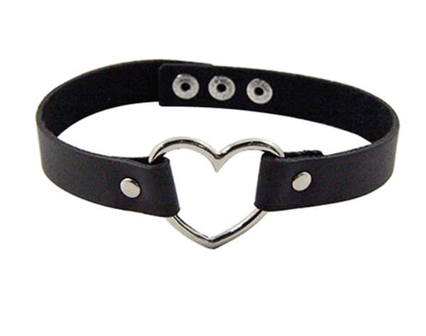 Choker/Kaulanauha - Heart - Black