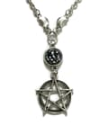 Pikkukuva 7 / 9: Necklace/Kaulakoru - Pentagram - Glitter - Black - Crescent Moon