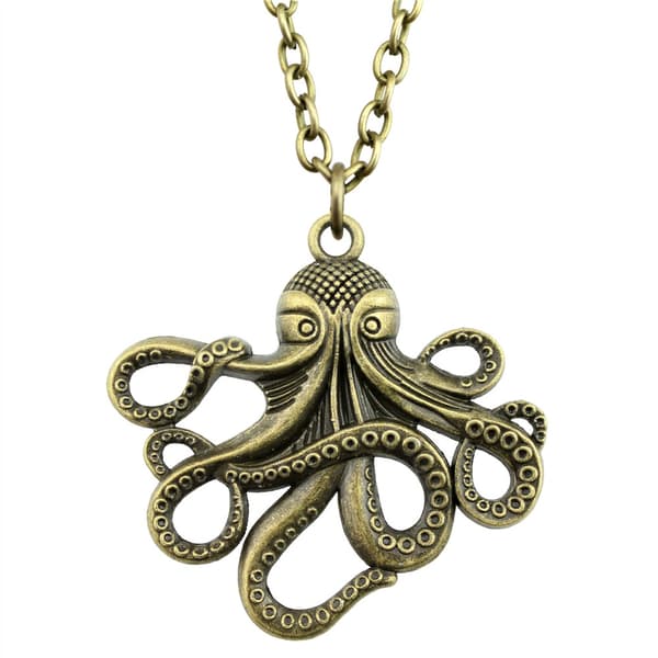 Necklace/Kaulakoru - Octopus - Kraken - Cthulhu - Bronze