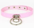Miniatyrbild 1 av 2: Choker O ring ROSA PU-Läder Dubbel Anime Kawaii Oversize Collar