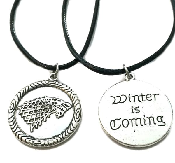Necklace - Winter is coming - House Stark - Game of Thrones - Cord