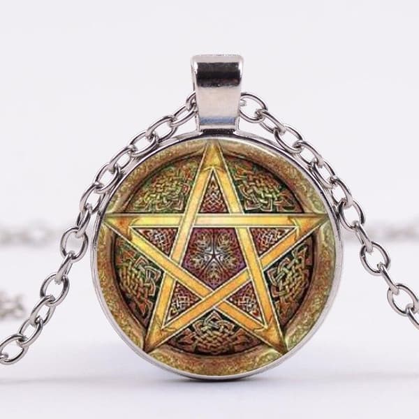 Necklace - Pentagram - Bronze/Brown