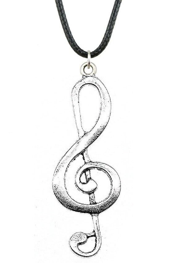 Necklace - G-Clef - Note - Large - Cord