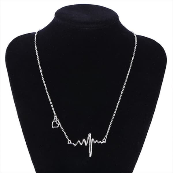 Necklace - Heartbeat - EKG - Heart