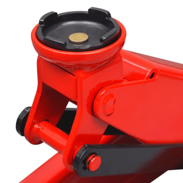 vidaXL Lavprofil hydraulisk gulv jekk 3 tonn, rød