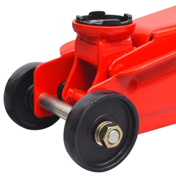 vidaXL Lavprofil hydraulisk gulv jekk 3 tonn, rød