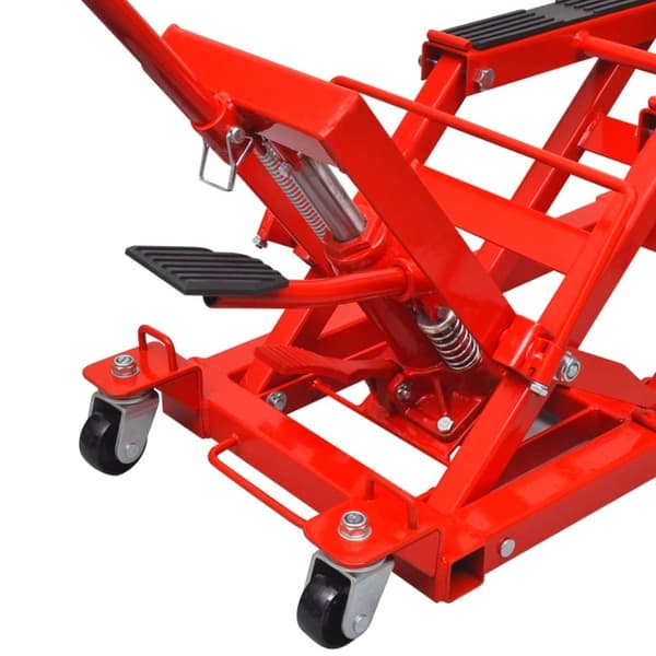 vidaXL Hydraulisk jekk motorsykkel/ATV 680 kg rød