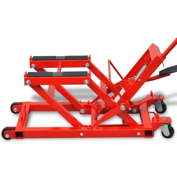 vidaXL Hydraulisk jekk motorsykkel/ATV 680 kg rød