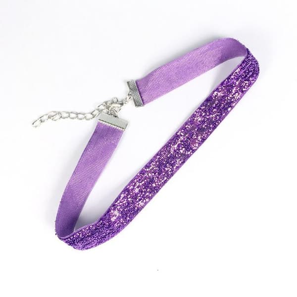 Choker - Glitter - Purple